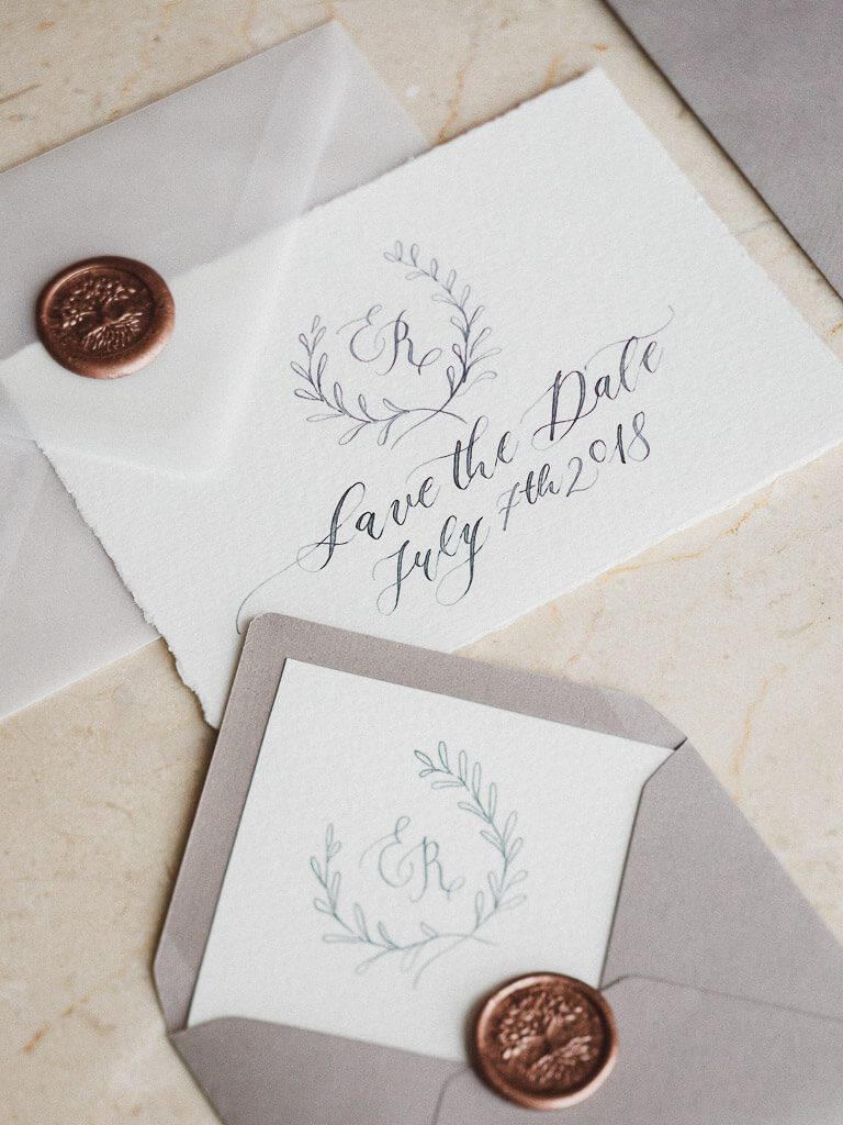 mediterranean stationery- grey