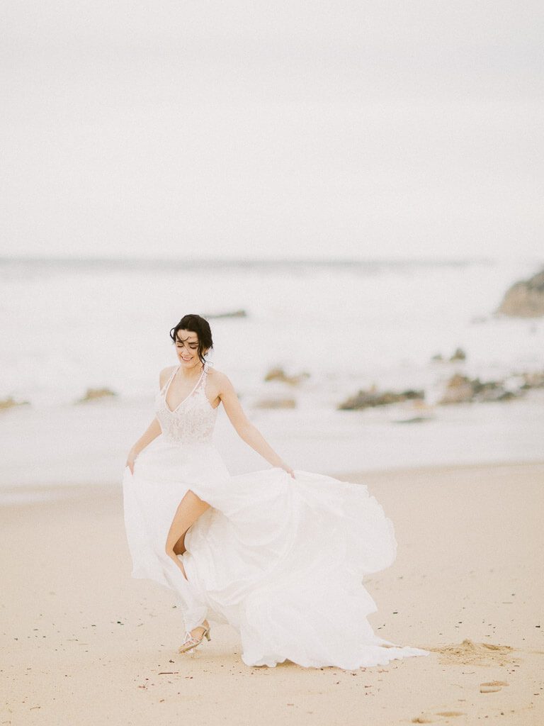 Luftiges Strandkleid Spitze Chiffon - Hochzeitsfotograf Portugal