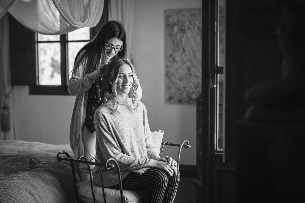 Hochzeitsfotos Mallorca - Brautstyling