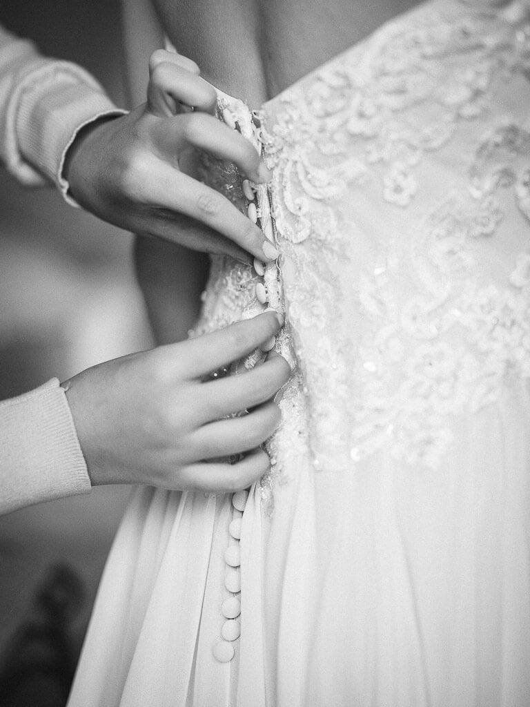 Brautkleid Rücken Finca Wedding Mallorca