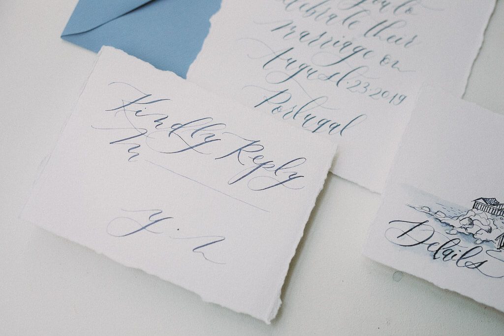 Wedding stationary blue - Wedding Photographer Porto