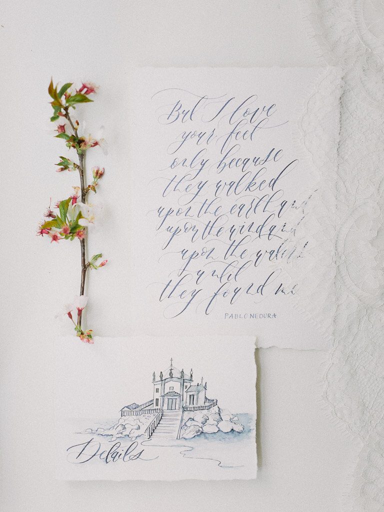 Wedding stationary blue - Wedding Photographer Porto