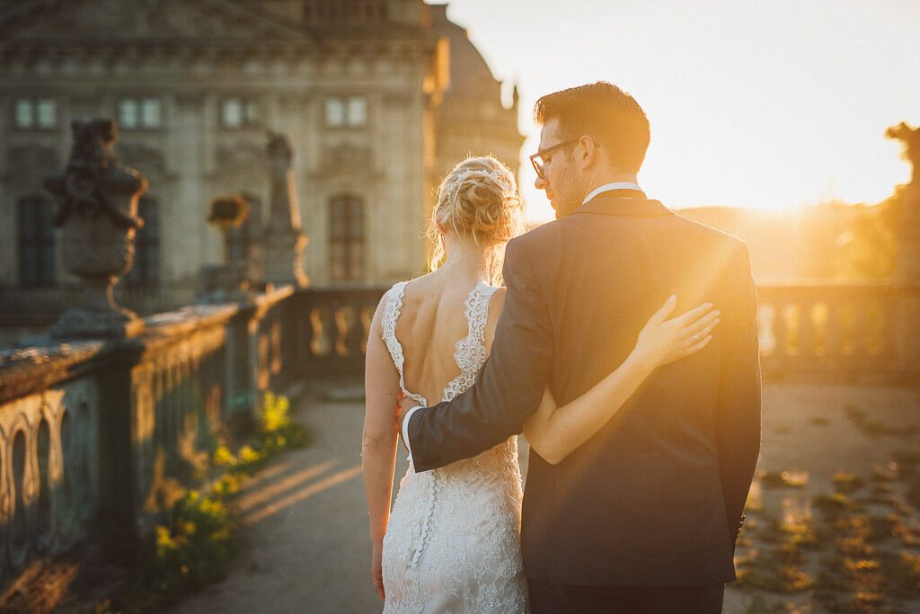 Romantische Hochzeitfotos in der Würzburger Residenz