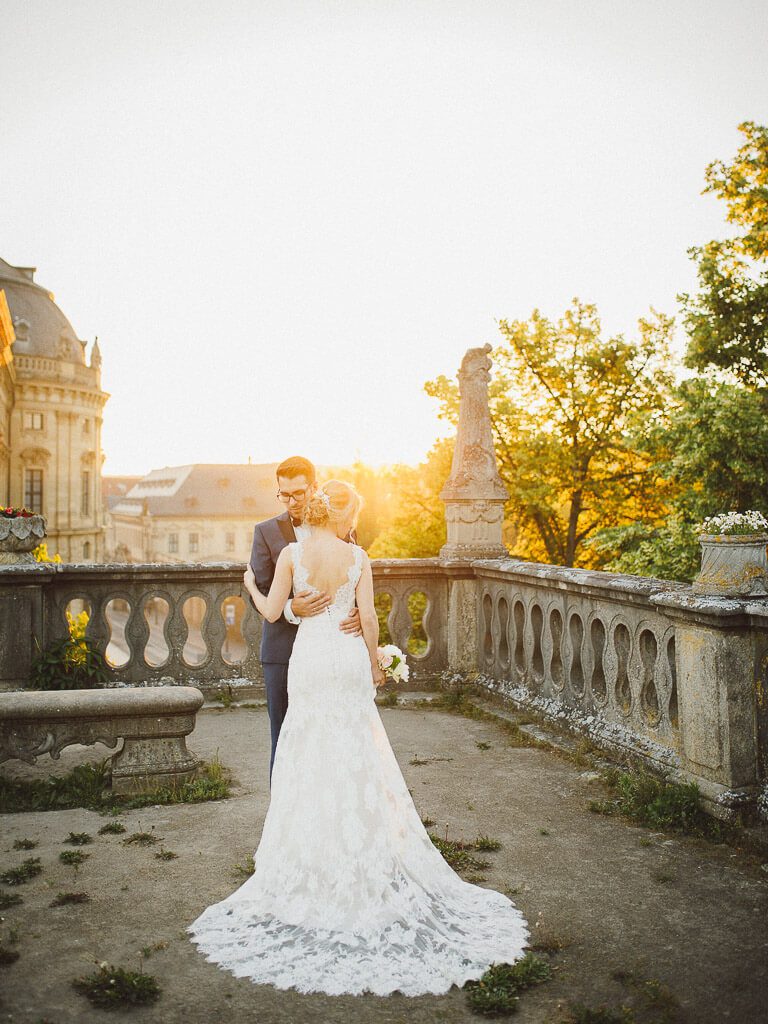 Romantische Hochzeitfotos in der Würzburger Residenz