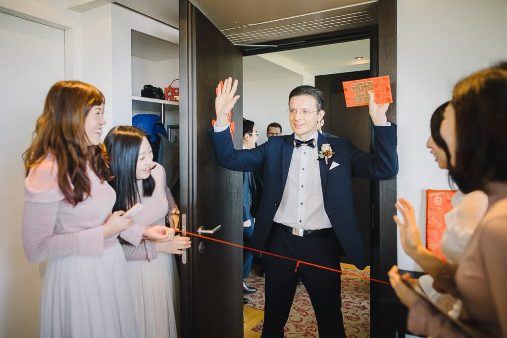 Chinesische Familie Hochzeit Schloss Solitude