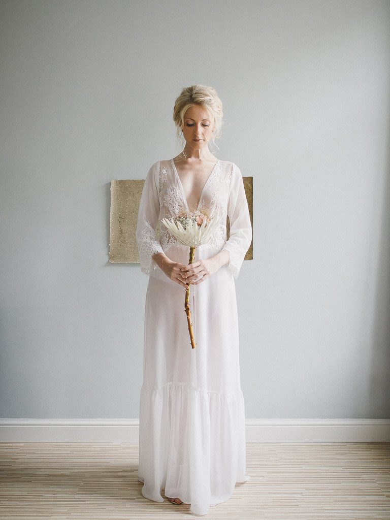 Braut im zarten Negligé - Bridal Boudoir Leipzig