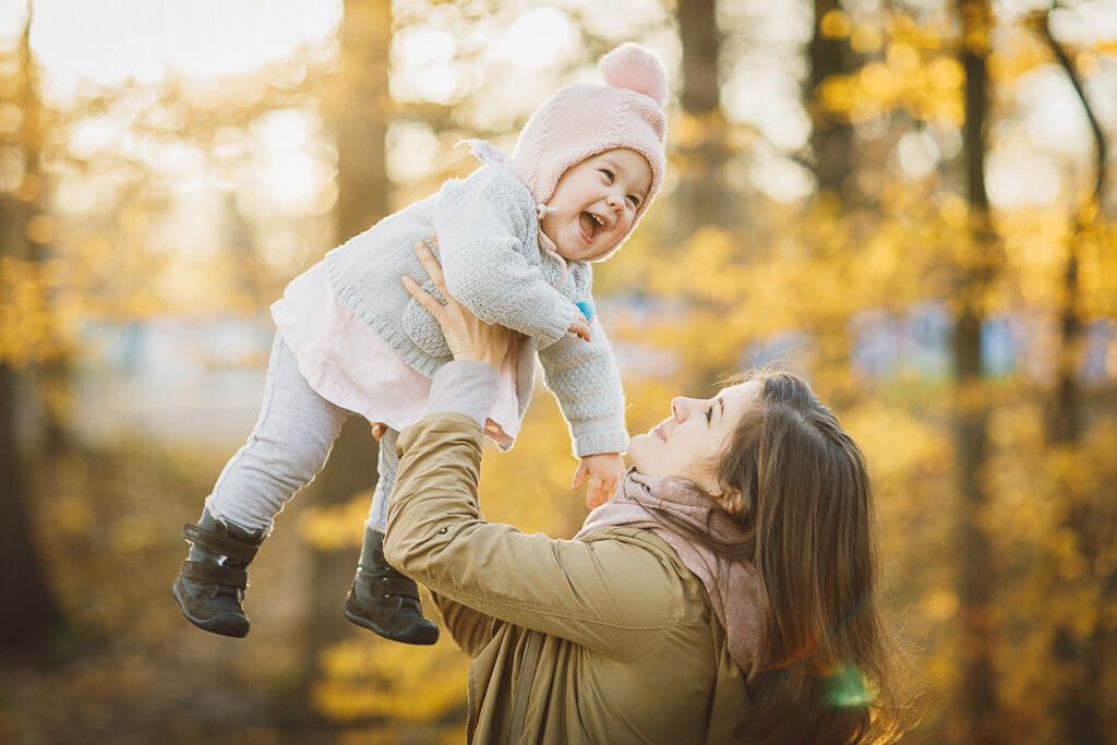 Familienfotos im Herbst in Leipzig