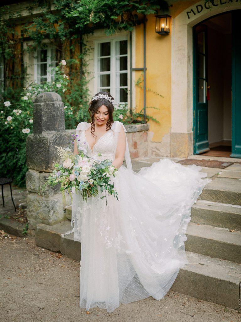 Romantisch Braut im Tüllkleid, Schloss Wackerbarth Hochzeit