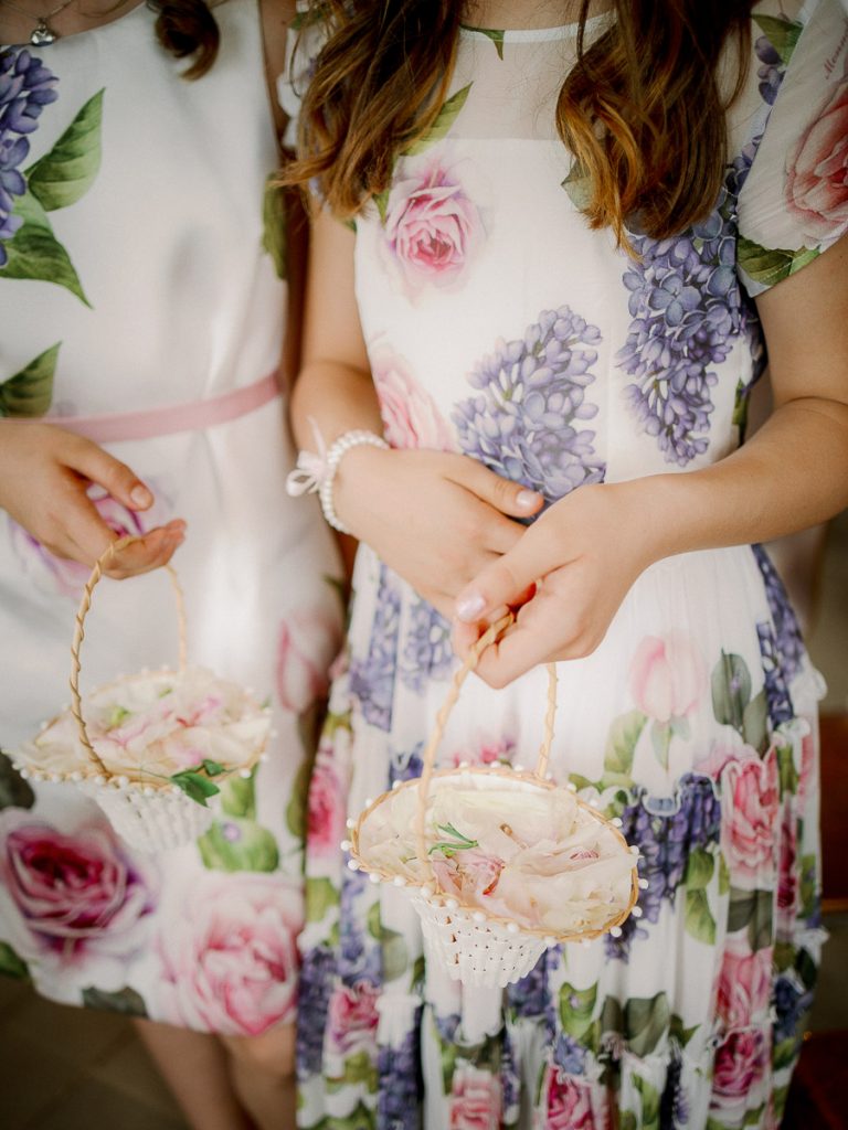 Blummenmädchen Körbchen, Hochzeit Schloss Wackerbarth