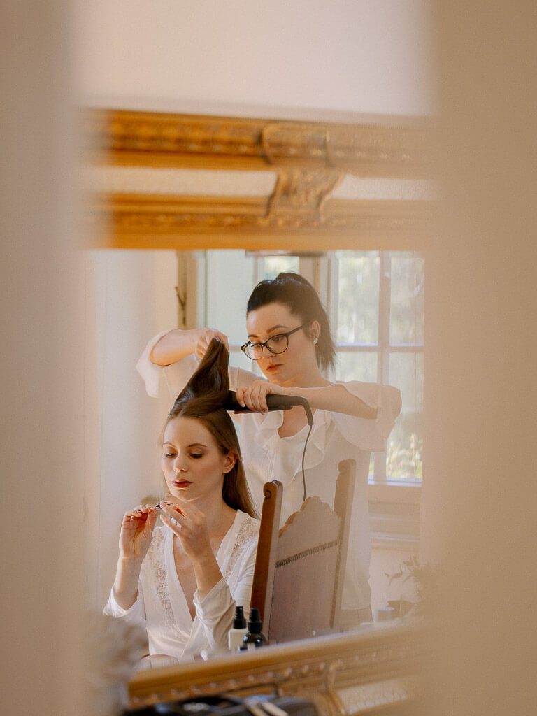 Hairstyling Braut - Hochzeit Schloss Machern