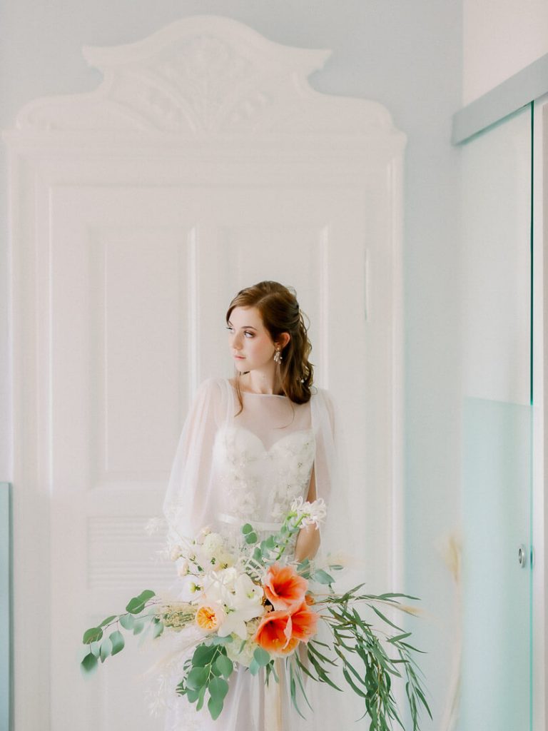 Bridal Boudoir peach & mint - Fine Art Boudoir