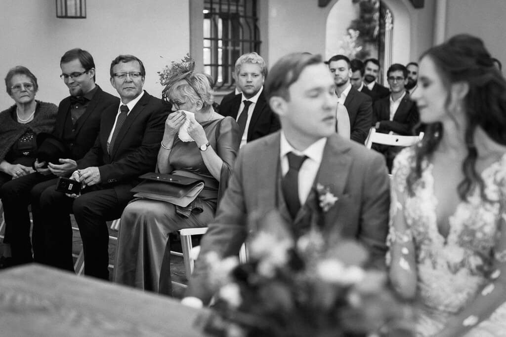 Trauung Braut und Bräutigam - Hochzeit Schloss Machern