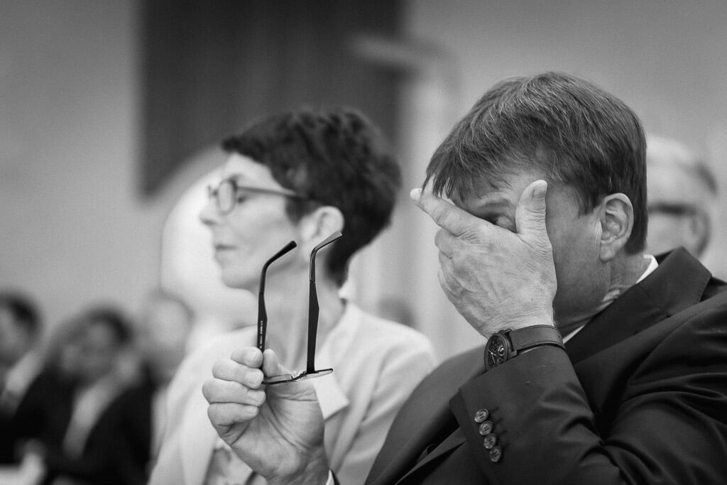 Gerührter Vater - Hochzeit Schloss Machern