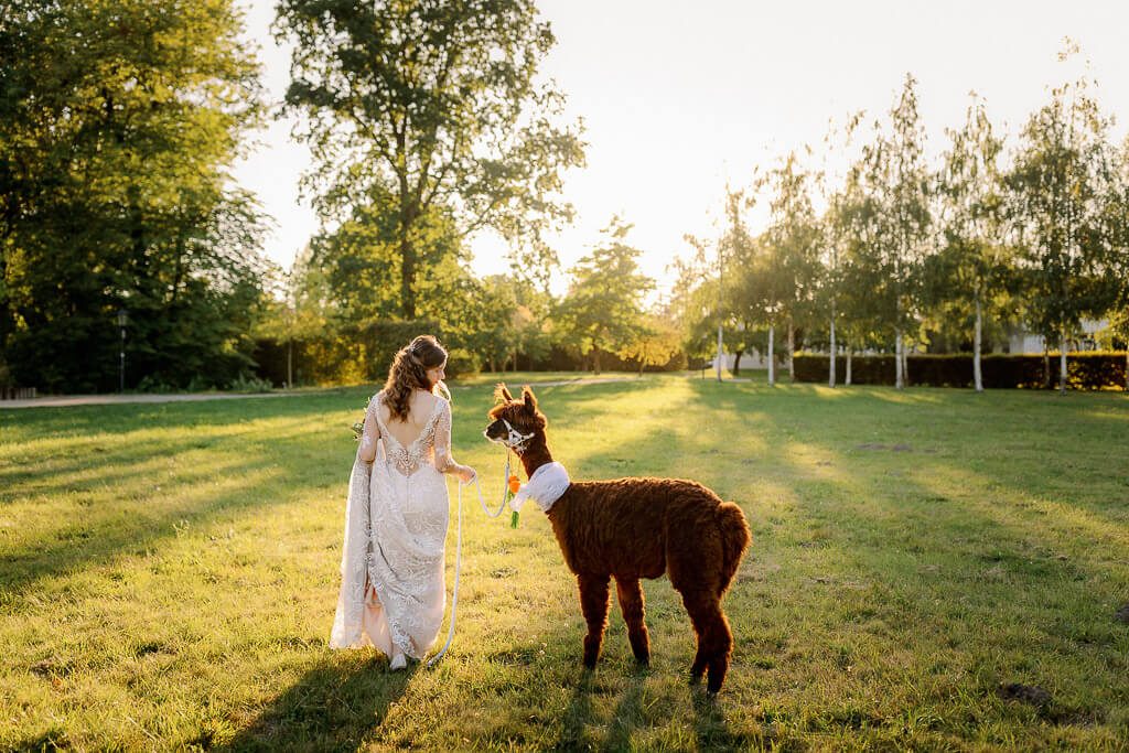 Außergewöhnliches Brautshooting - Hochzeit Schloss Machern