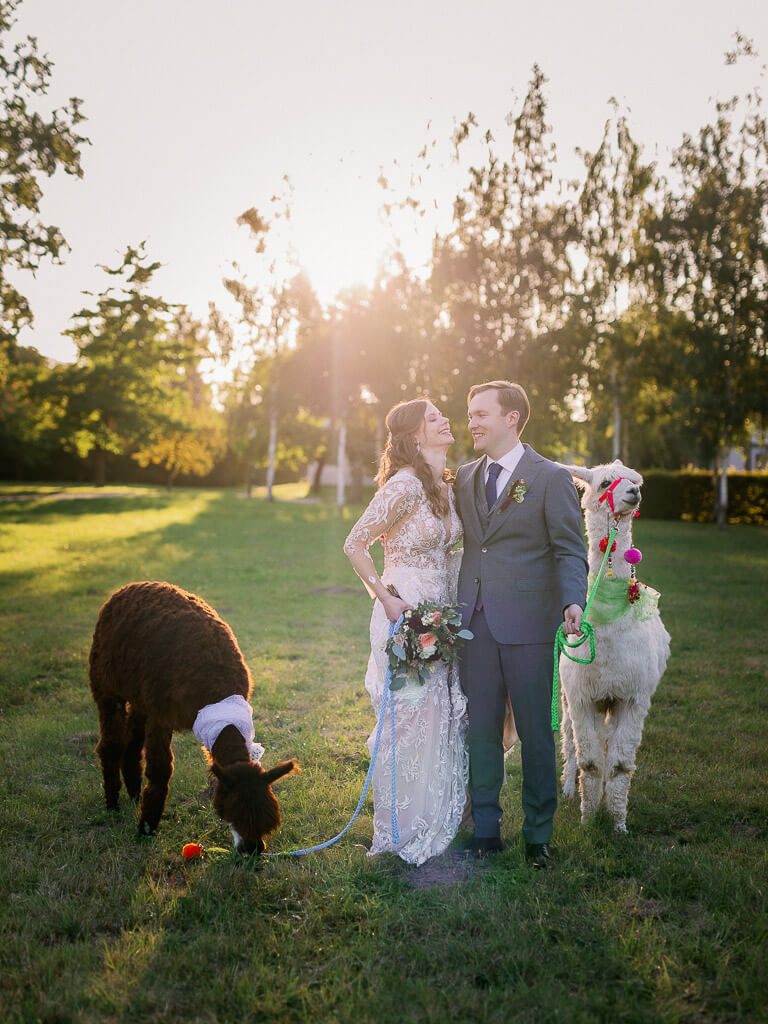 Hochzeitsbilder mit Tieren - Hochzeit Schloss Machern